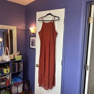 Maurices Rust Lace Maxi Dress